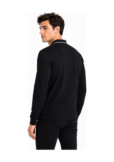 Advante Erkek Mevsimlik Spor Polo V Yaka Sweatshırt Bgl-st05469 Siyah