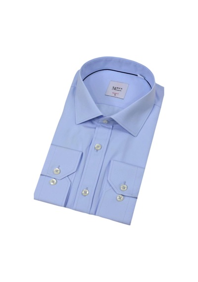 Erkek Slim Fitt Uzun Kol Gömlek 2290 Bgl-st04378 Mavi