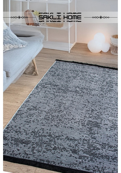 Gri Şönil Kilim Salon Oturma Çocuk Odası Hasır Sisal Yolluk Dokuma Makine Halısı Mutfak Gri