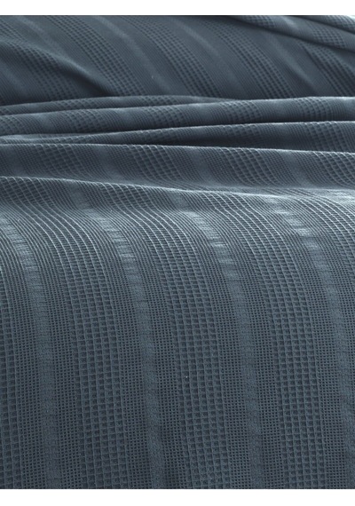 Tek Kişilik Waffle Pike 160x230cm, %100 Pamuk, Petek Tasarım, İndigo İndigo