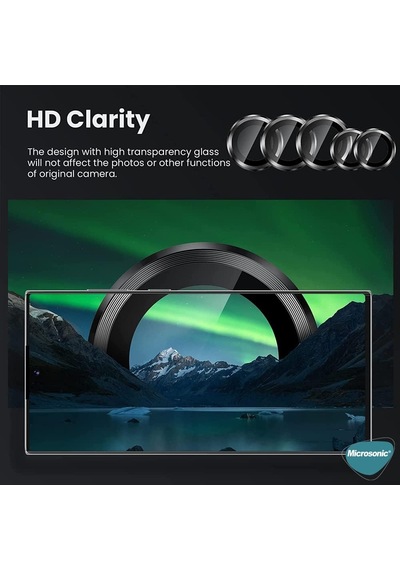 Samsung Galaxy S24 Ultra Tekli Kamera Lens Koruma Camı Lila Galaxy S24 Ultra İle Uyumlu Ekran Koruyucu - Lila Diğer