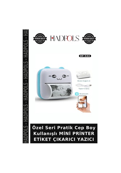 Özel Seri Pratik Cep Boy Kullanışlı Mini Printer Etiket Çıkarıcı Yazıcı