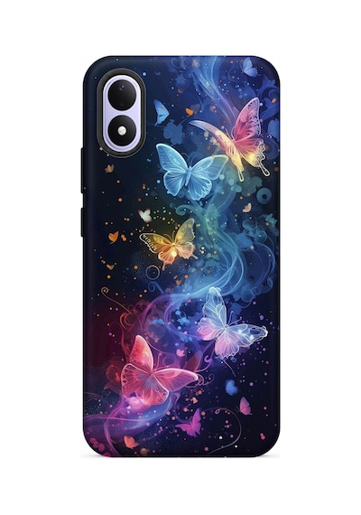 Kılıfland Xiaomi Redmi Note 17 5g Uyumlu Kılıf Boutique Baskılı Resimli Neon Kelebekler Pcode -092 Çok Renkli