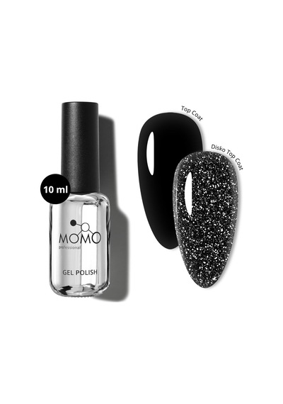 Momo Professional Undefined Kalıcı Oje İçin Disko Efekt Top Coat 10 Ml