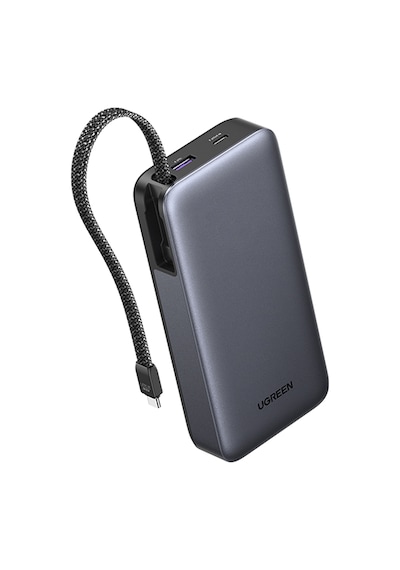 Ugreen Nexode 20.000 Mah 45w Dahili Kablolu Hızlı Şarj Powerbank, 55988b Gri