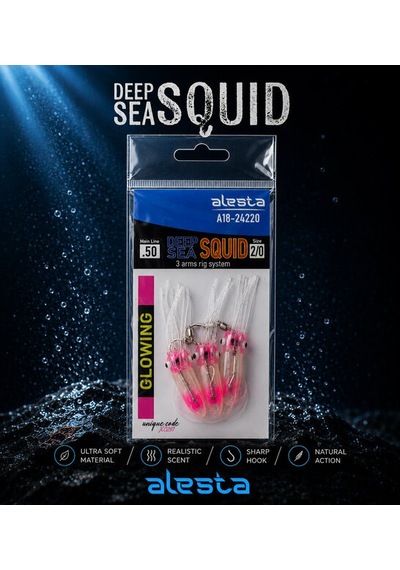 Deep Sea Squid 3 Lü Sübye Çapari X0297 3k 7cm 0.50 2/0 Glow Pink A18-24020 Standart
