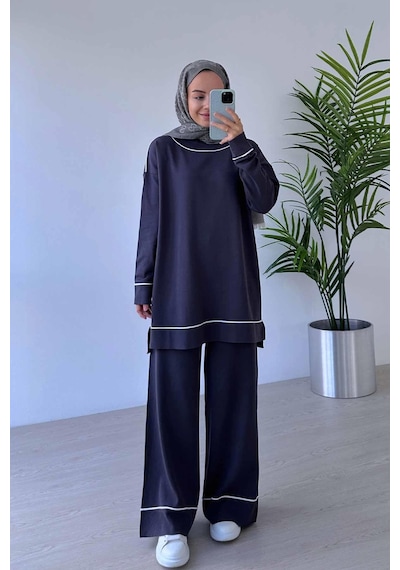 Kahijab Biye Detay Merserize Takım - Füme Füme