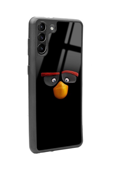 Samsung Uyumlu S-21 Plus Black Tasarımlı Glossy Telefon Kılıfı Çok Renkli