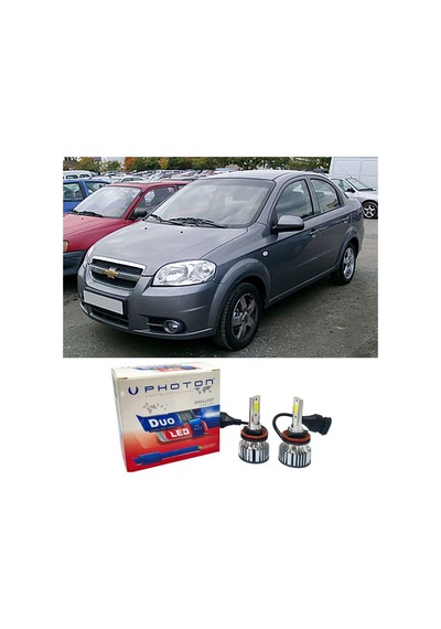 Chevrolet Aveo Led Xenon Uzun + Kısa Far Ampulü H4 Duo Yeni Seri Beyaz