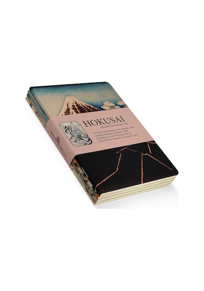 Mount Fuji Series Iıı - A6, Hokusai 4'lü Defter Seti Iıı, Çizgisiz, Toplam 192 Sayfa, Her Biri Çok Renkli