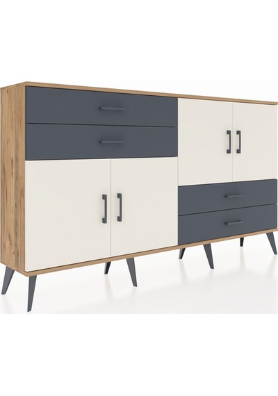 Arges Konsol 3 Raflı 4 Çekmeceli 4 Kapaklı 176x30x99 Çam-aytaşı/a Çam-aytaşı/antrasit Arges Konsol 3 Raflı 4 Çekmeceli 4 Kapaklı 176x30x99 Çam-aytaşı/a Çam-aytaşı/antrasit