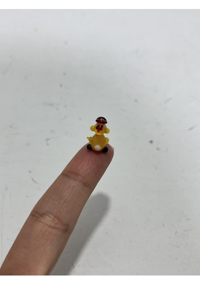 El Yapımı Mini Murano Cam Ördek Biblo A157-02