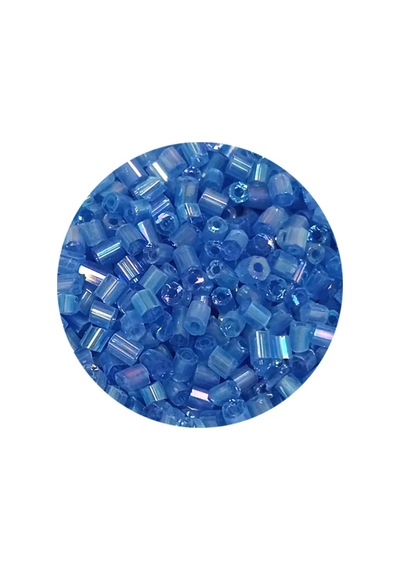 Tedar Kesme Cam Boncuk 2mm - 20 Gram - Şeffaf Mavi -bnc326 Najmaddin (No:1) 8.5Cm X 10.5 Cm
