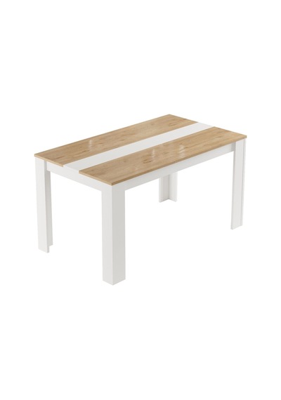 Aven Yemek Masası 140x80 Sepet-beyaz Ave22-sw Sepet Ceviz - Beyaz