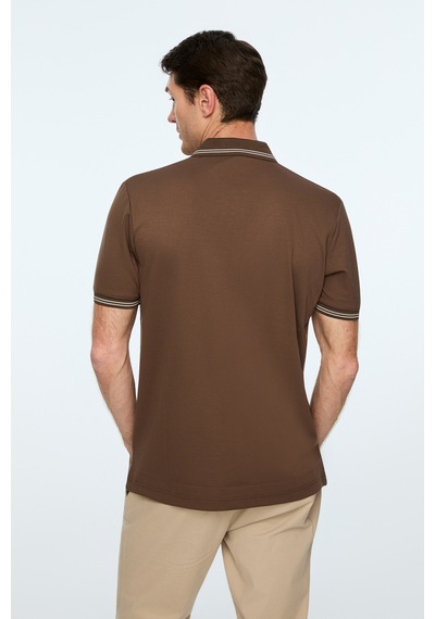 Morven Erkek Açık Kahve Trend Jakarlı Polo Yaka Dinamik Fit Tshirt 26ys018011411 Açık Kahve Açık Kahverengi Morven Erkek Açık Kahve Trend Jakarlı Polo Yaka Dinamik Fit Tshirt 26ys018011411 Açık Kahve Açık Kahverengi