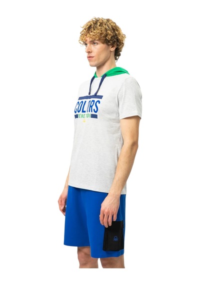United Colors of Benetton Erkek T-shırt Bnt-m20456 Gri