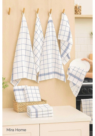 10 Lu Lüks Bulaşık Kurulama Bezi Ve Mutfak Peçetesi 50x70 Cm Daily Beyaz Çok Renkli