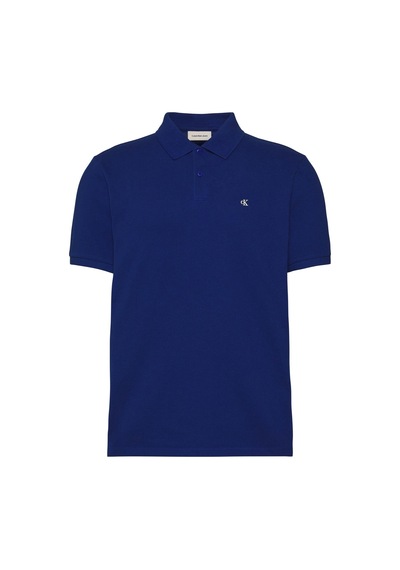 Calvin Klein Erkek Ss Monogram Pique Mavi Polo Yaka T-shirt-12800 Mavi