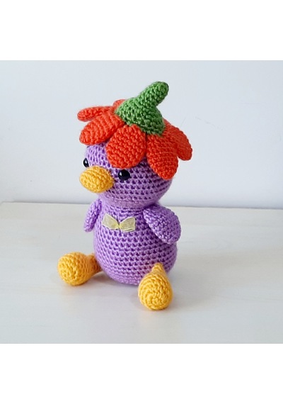 Amigurumi Örgü Oyuncak Civciv Mor