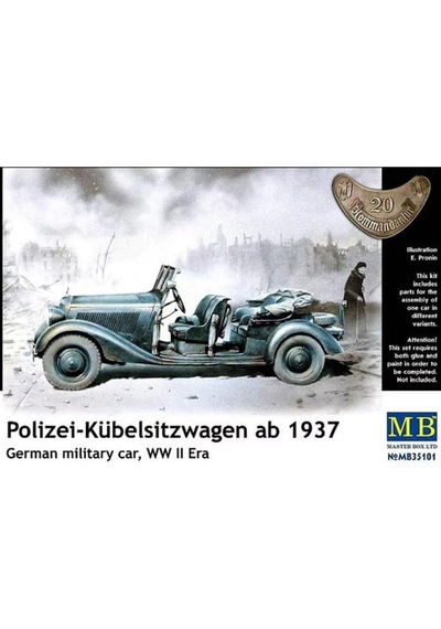 Masterbox 35101 1/35 Ölçek, Polizei-kuebelsitzwagen Ab 1937, German-48926