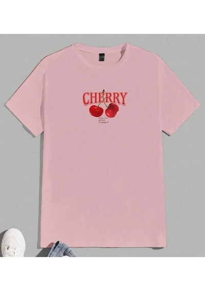 Noıssey Pembe Cherry Red Bomb Oversize Unisex Trend
