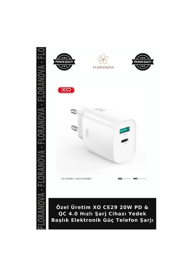 Özel Üretim Xo Ce29 20w Pd & Qc 4.0 Hızlı Şarj Cihazı Yedek Başlık Elektronik Güç Telefon Şarjı