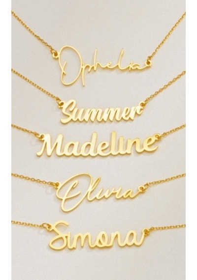 Hifa Diamond İsimli Kolye Name Necklace Kırmızı