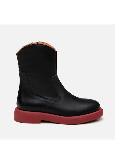 Hotiç Hakiki Deri Siyah Kadın Düz Bot 01boh290870a178 Siyah-black Siyah