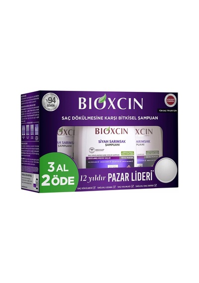 Bioxcin Siyah Sarımsak Şampuan 3 X 300 Ml Saç Dökülmesine Karşı, Biocomplex B11 Ve Bitki Ekstreli Güçlendir
