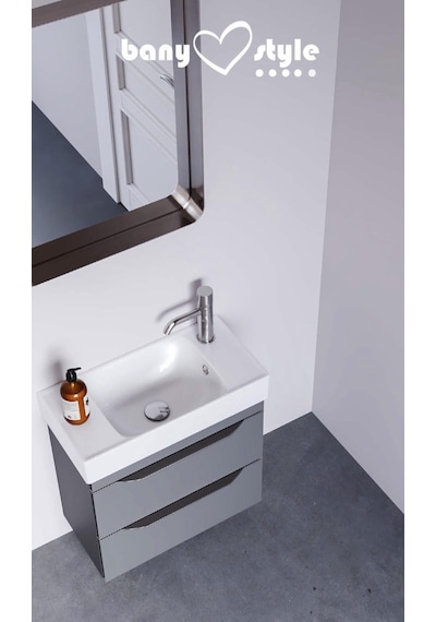 Turkuaz Seramik Cerastyle Sharp 60 x 30 CM Etajer Uyumlu Lavabo