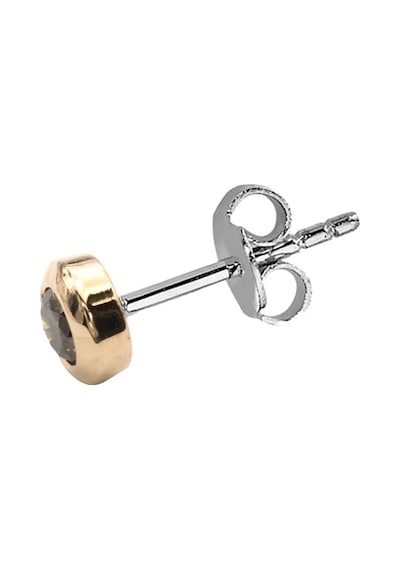 0.15 Karat Brown Pırlanta Rose Altın Unisex Küpe
