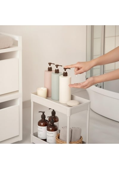 Ayrex 2 Katlı Antrasit Banyo Ve Mutfak Tezgah Üstü Düzenleyici Raf Çok Amaçlı Plastik Organizer, Baharatlık, Diğer