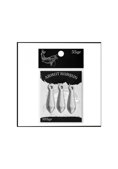 35gr - 105gr Paket Dip Kurşunu - Armut Olta Kurşunu - Sun.138