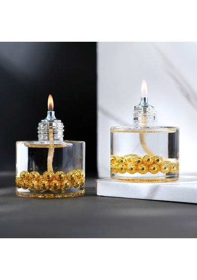Imperiums Pearl Cylinder Dekoratif Kandil Mum 2'Li Set