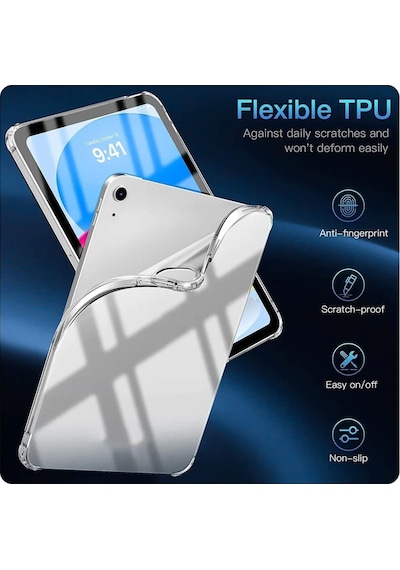Apple Uyumlu iPad, 10. Nesil 2022 10.9 Inç Kılıf Transparan Tarz Özel Tasarım A2696 A2757 A2777 Kılıf