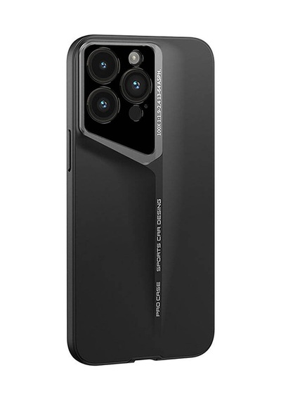 Apple iPhone Uyumlu 14 Pro Max Kılıf Ultra İnce Kamera Korumalı Sert Rubber Pazarplus Procase Kılıf Siyah