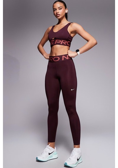 Nike Pro Sculpt Dri Fit High Rise Full Length Leggings Kadın Yüksek Bel Antrenman Tayt Bordo