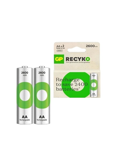 Sh Gp Recyko 2600 Mah Şarjlı Ni-mh Aa Kalem Pil 2li Paket Najmaddin