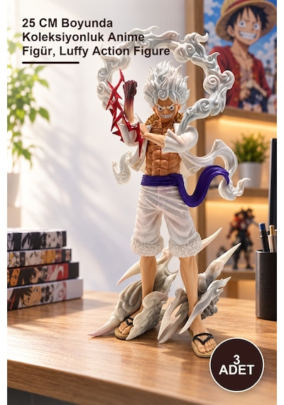3 Adet One Piece Luffy Figürü 25 Cm Boyunda Luk Anime Figür, Luffy Action Figure