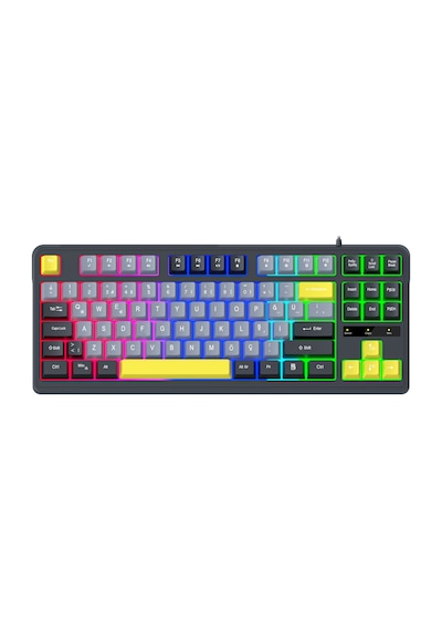 James Donkey Jdk87 Rainbow Mekanik Hisli Membran Türkçe Q Gaming 87 Tuş Klavye Siyah