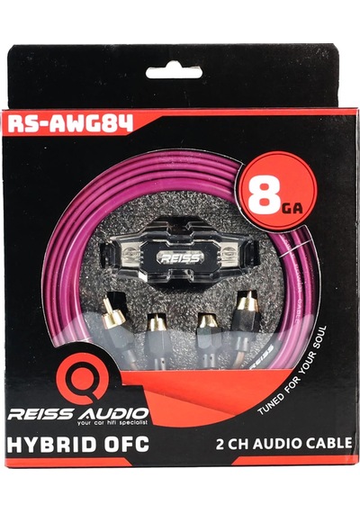Reiss 8ga Ofc Amfi Kablo Seti Kaliteli Reiss Rs-awg84 Tam Bakır Profesyonel Anfi Kablosu Seti 8ga