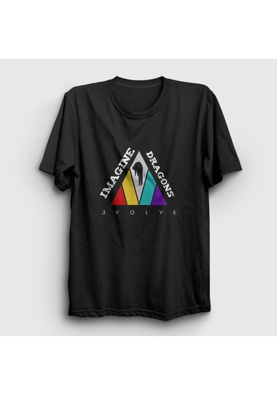 Presmono Unisex Evolve Imagine Dragons T-shirt Siyah