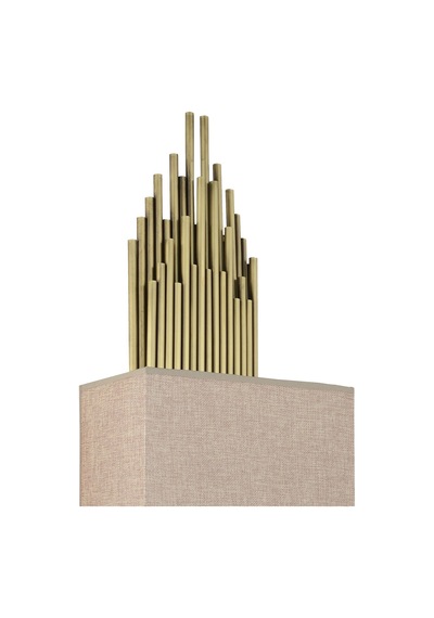 Lampaluce Straordinario Modern Tasarım Metal Ve Kumaş Aplik 65cm Sarı Eskitme