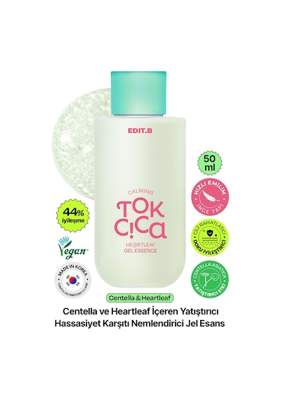 Edıtb EDIT.B Centella ve Heartlef Yatıştırıcı Hassasiyet Karşıtı Nemlendirici Jel Yapıda Esans 50ML