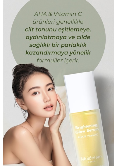 Cilt Tonu Dengeleyici Ve Leke Karşıtı Bakım Seti - Aha Ve C Vitamini Içerikli Krem & Serum