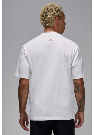 Nike Jordan Mens Tee Grafik Baskılı Erkek Tişört Beyaz