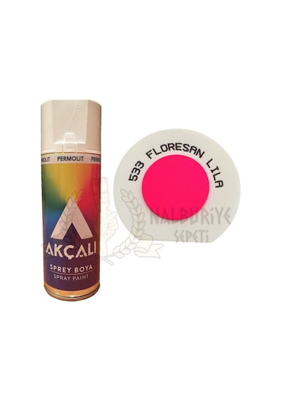 Akçalı Sprey Boya FLORESAN LİLA PEMBE 400 ml - 533