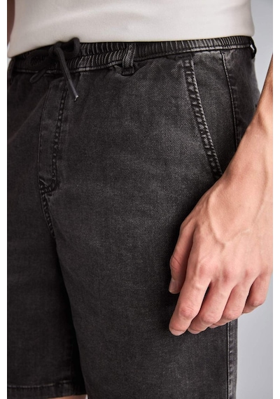 Defacto Relax Fıt Esnek Belli Jean Bermuda Şort H8889ax26smnm40 Siyah-nm40