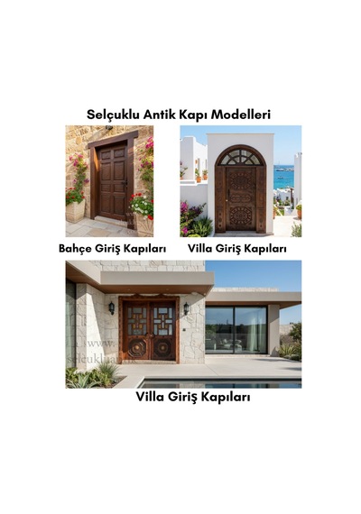 Akalem Ahşap Oymalı İç Oda Kapısı