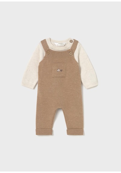 Mayoral Newborn Erkek Bebek Triko Tulum Set Kahverengi